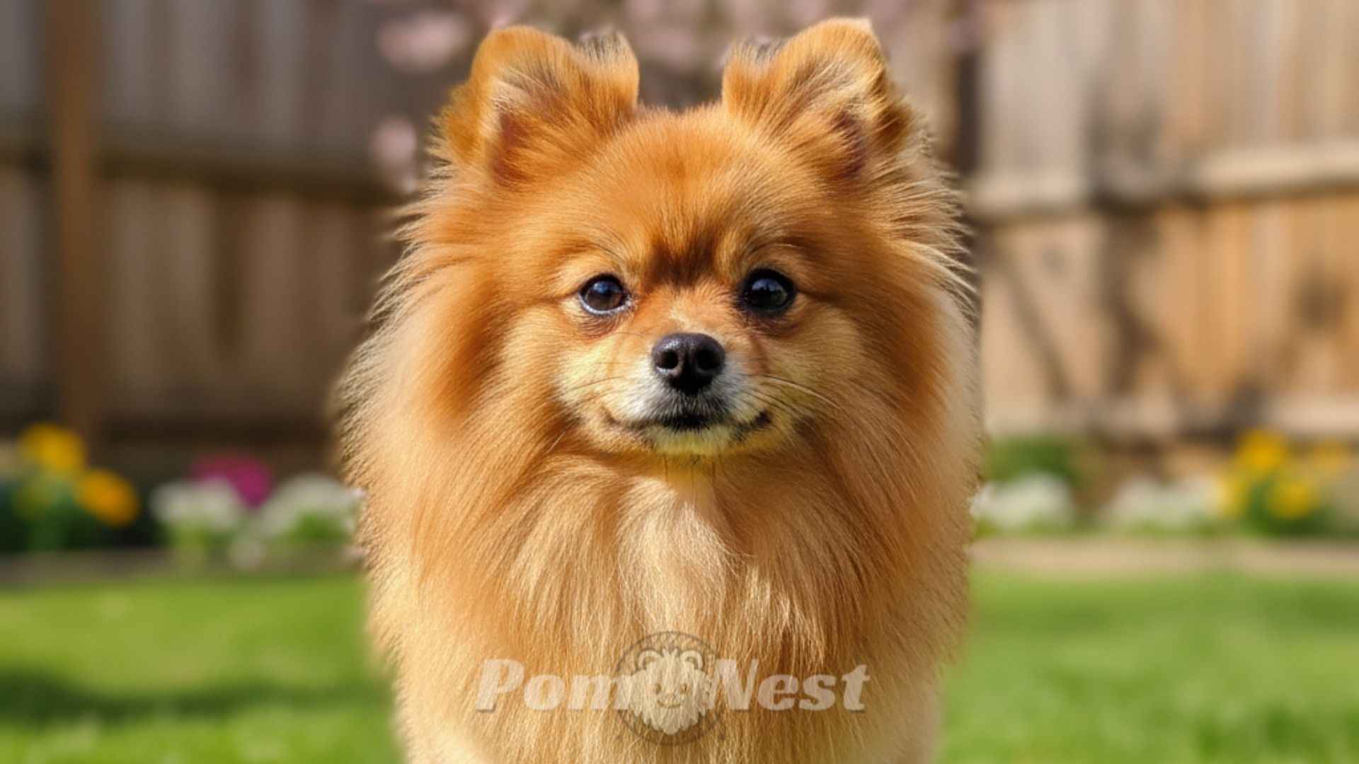lion cut on a pomeranian