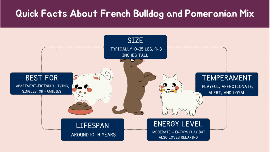 Quick facts about French Bulldog and Pomeranian Mix.
