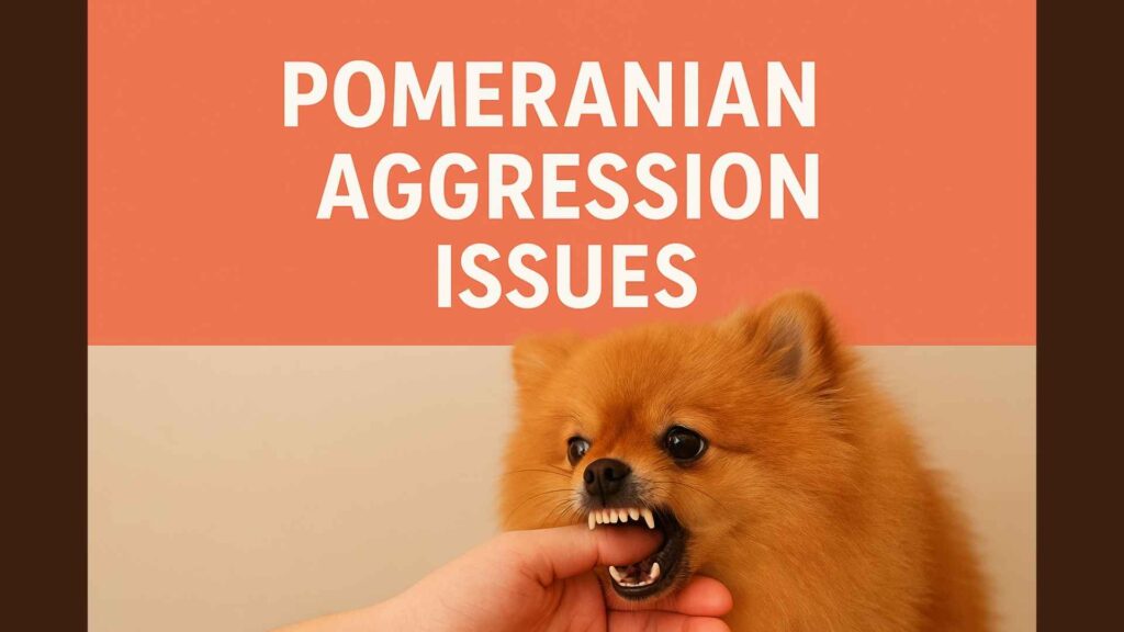 pomeranian in aggression, biting.